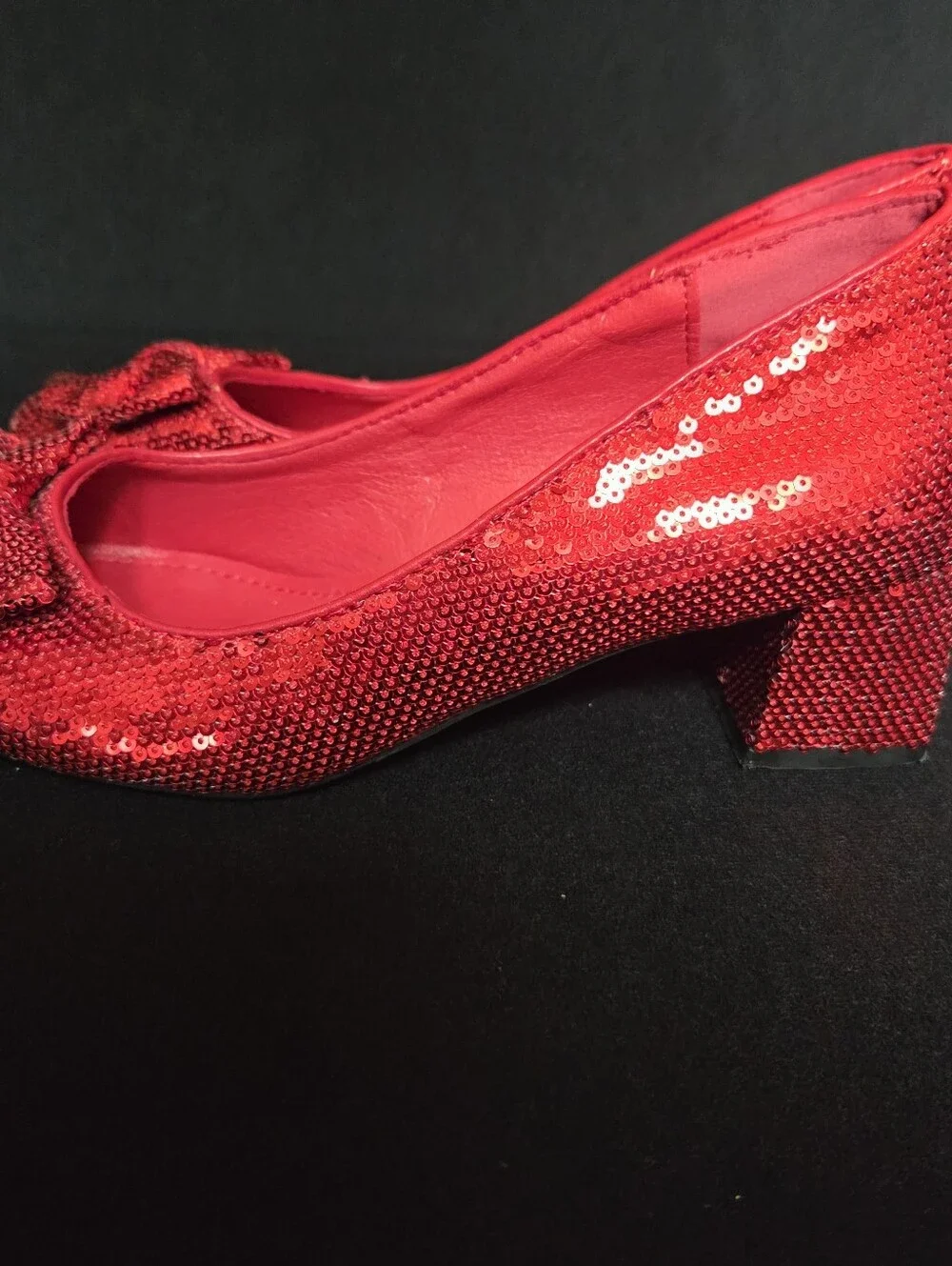 Ruby Slippers Size 7 Red Block Heel - Picture 4 of 7